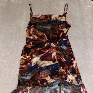 PLT renaissance print dress